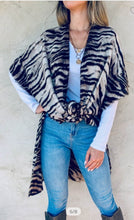 Load image into Gallery viewer, Animal print cardigan duster
