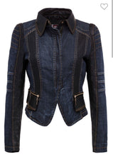 Load image into Gallery viewer, Biker girl jean jacket
