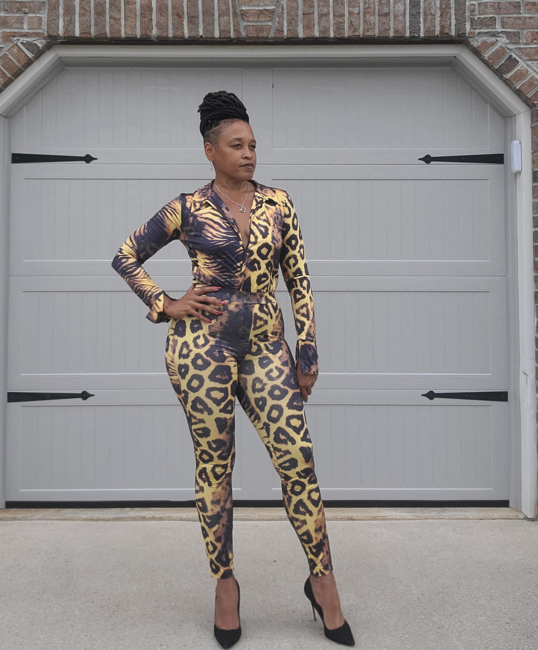 Cheetah 2 piece pant set
