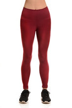 Load image into Gallery viewer, Wine Moto Style Workout Leggings with High Compression
