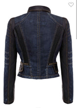 Load image into Gallery viewer, Biker girl jean jacket
